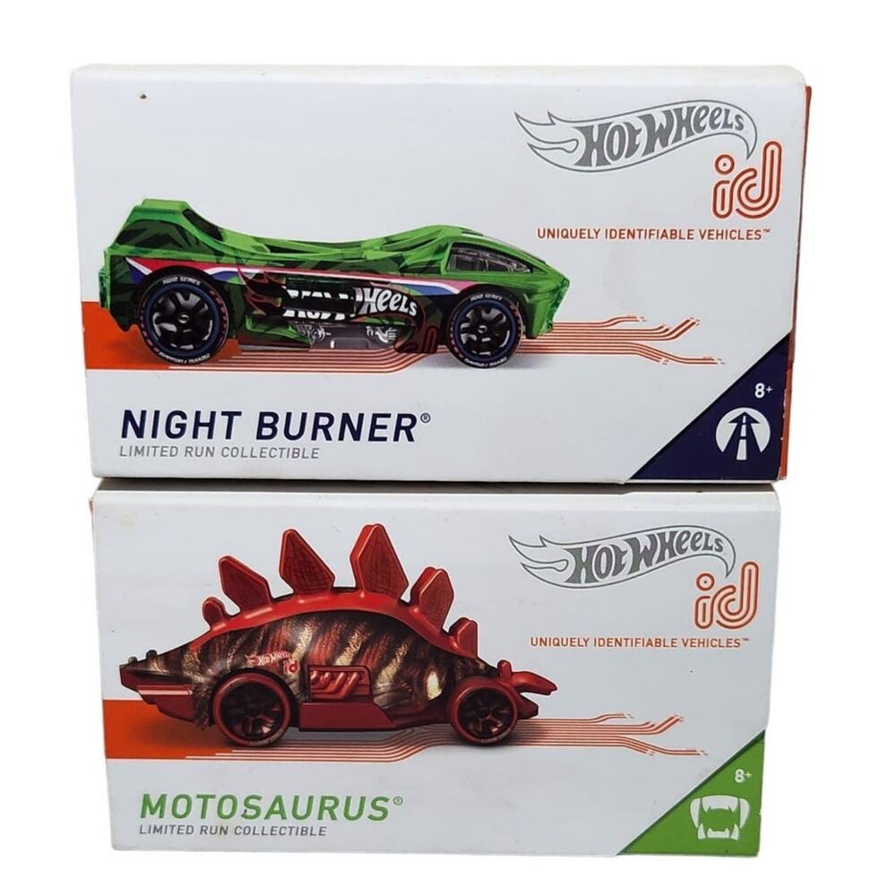 Hot Wheels ID Series 1 Night Burner & Motosaurus Mattel 2018 New Sealed